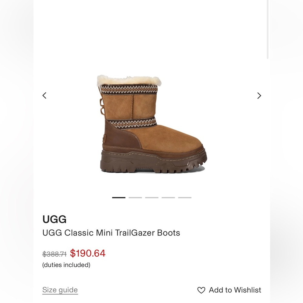 UGG trail-gazer mini boots size 8 NO box - Picture 2 of 8